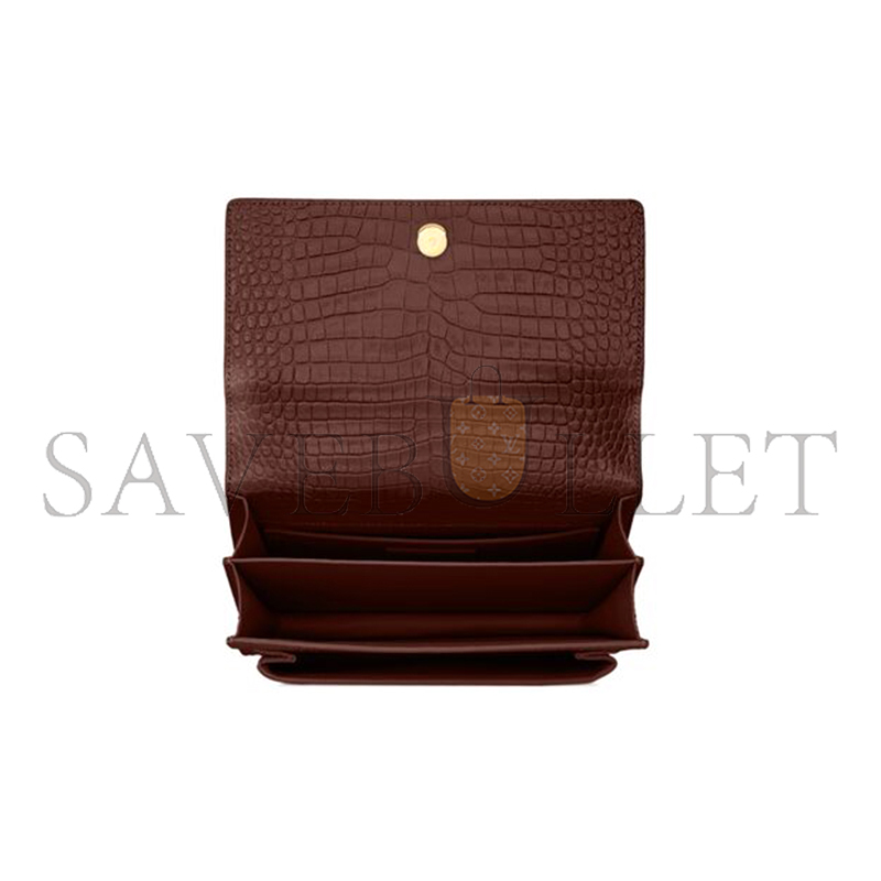 YSL SUNSET MEDIUM IN CROCODILE-EMBOSSED LEATHER 442906DND0J6147 (22*16*6.5cm) YSL SUNSET MEDIUM IN CROCODILE-EMBOSSED LEATHER 442906DND0J6147 (22*16*6.5cm)